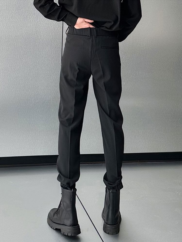 Adotuastic - Hoge taille effen cropped taps toelopende broek