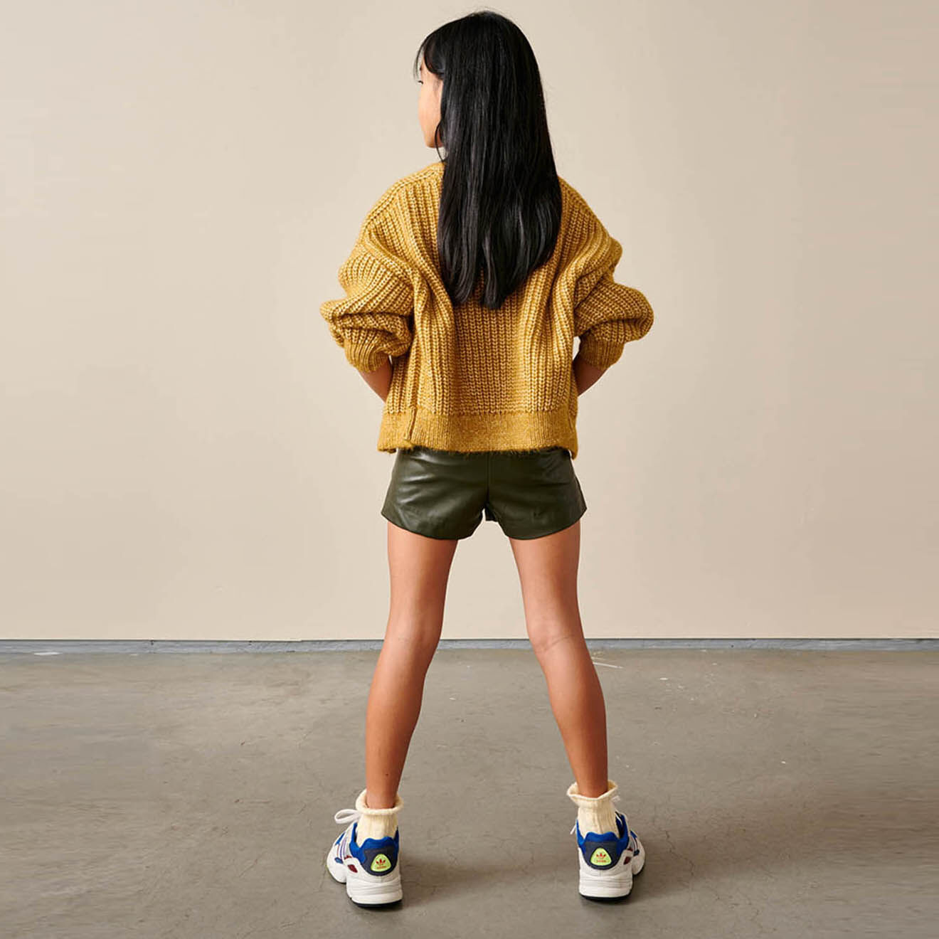 Bellerose Short Adelle en Cuir vegan vert foret