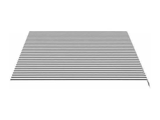 Tissu de remplacement pour auvent Anthracite et blanc 4,5x3,5 m