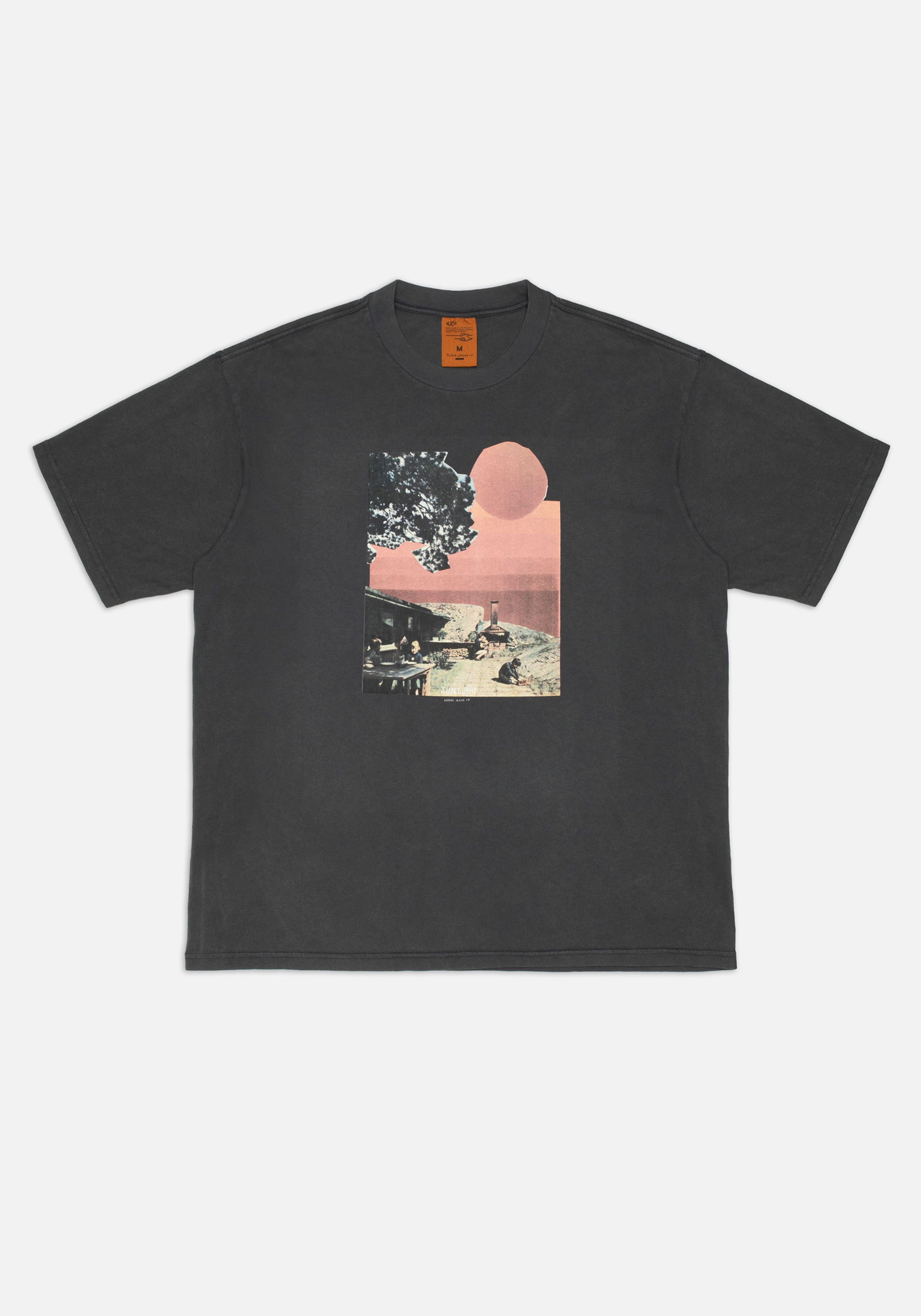 Nudie Jeans T-Shirt Koffe Sunburns Antracite