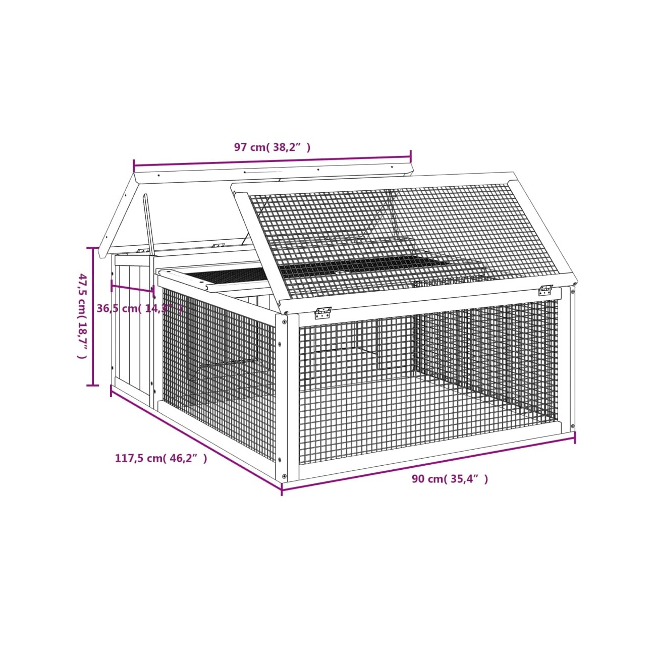 VidaXL Kaninchenstall