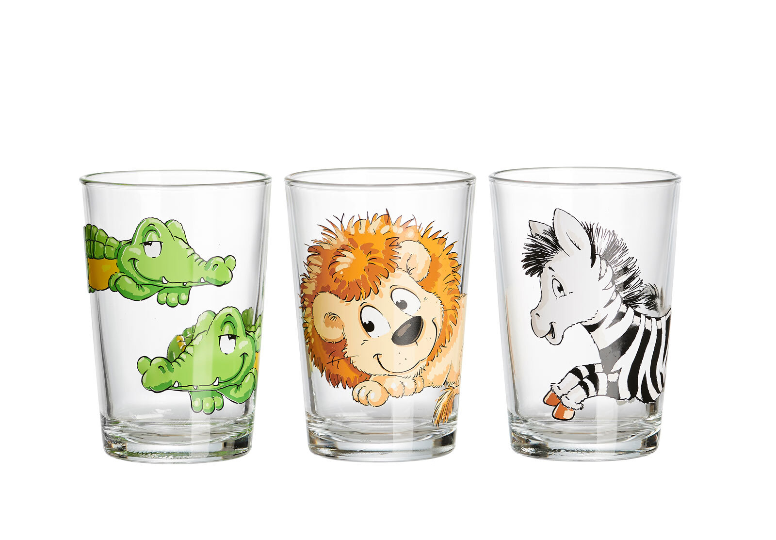 Ritzenhoff & Breker Kindergeschirr Trinkgläser HAPPY ZOO 3er Set je 205 ml