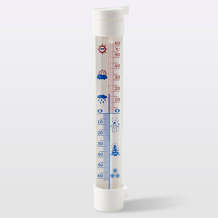 Thermomètre analogique extérieur Terdens blanc