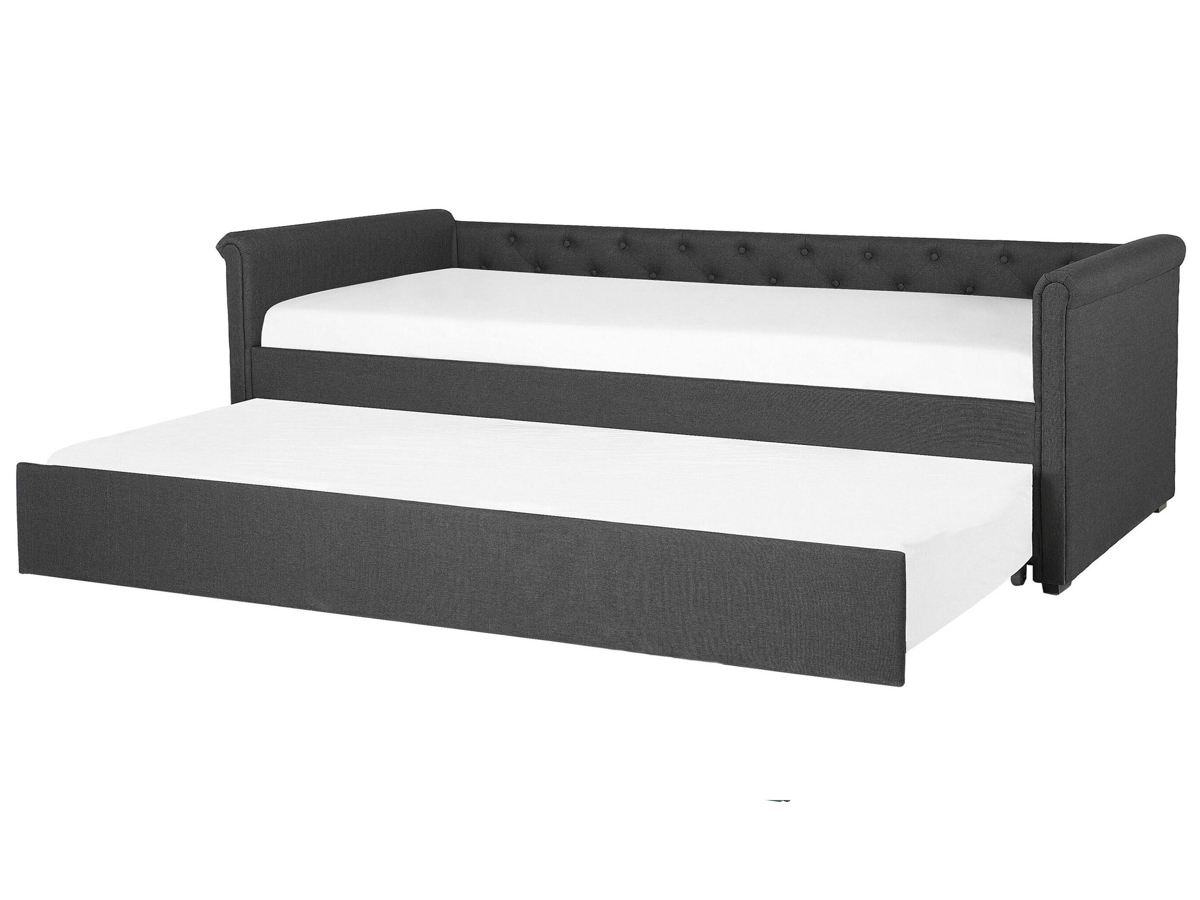 Onderschuifbed Stof LIBOURNE 80 x 200 cm Donkergrijs