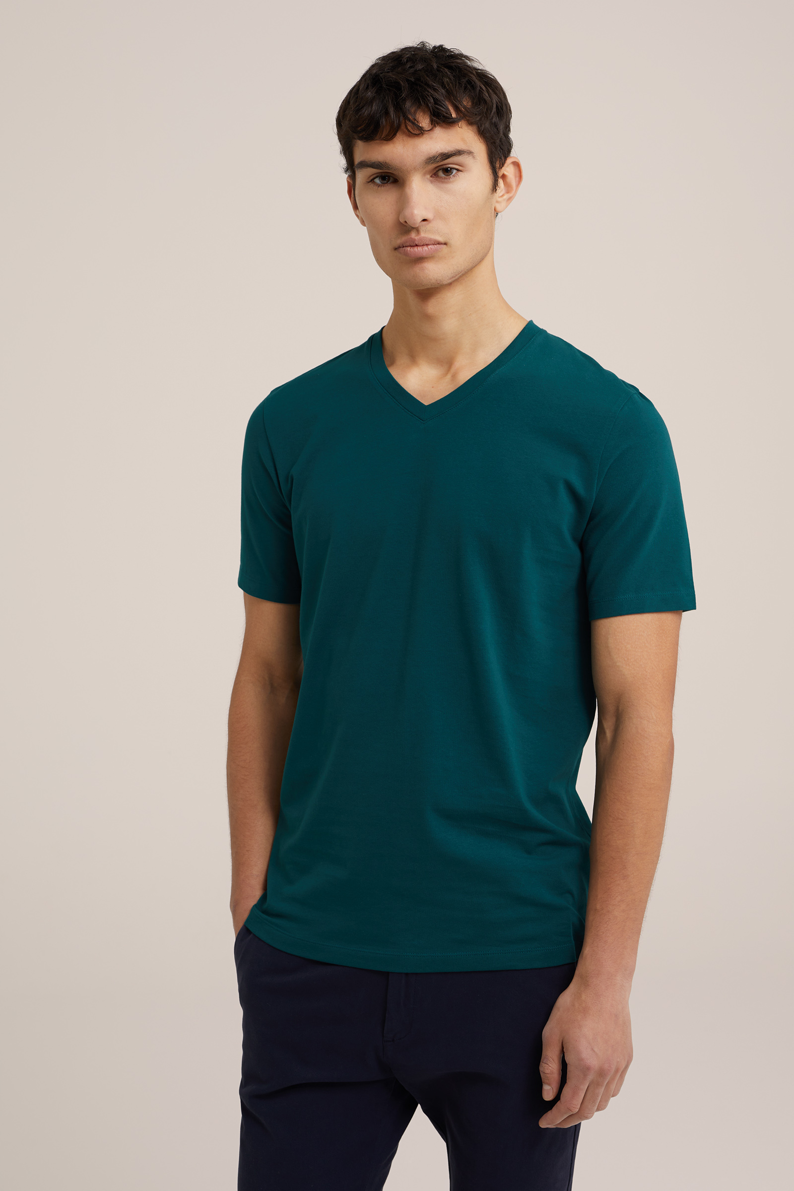 T-shirt WE Fashion Donkergroen