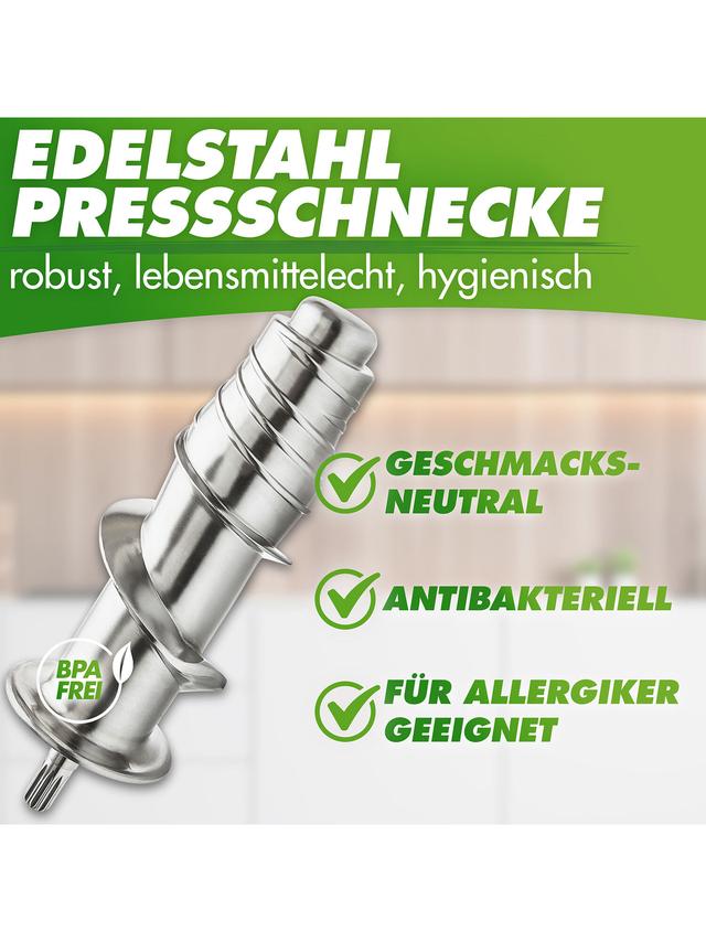 Greenpress Edelstahl MAX Slowjuicer, Entsafter
