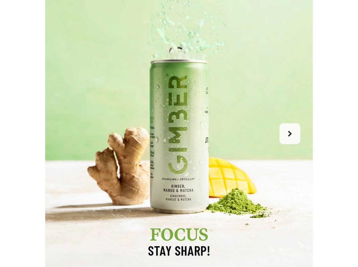BEBIDA GASEIFICADA GIMBER MANGA & MATCHA 250ML