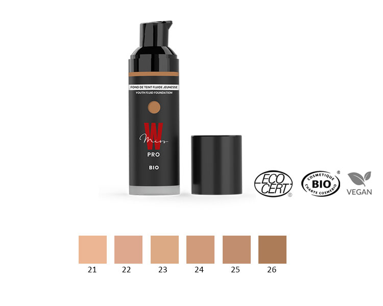 Miss W Pro - Fond de Teint Fluide Jeunesse BIO, 30ml