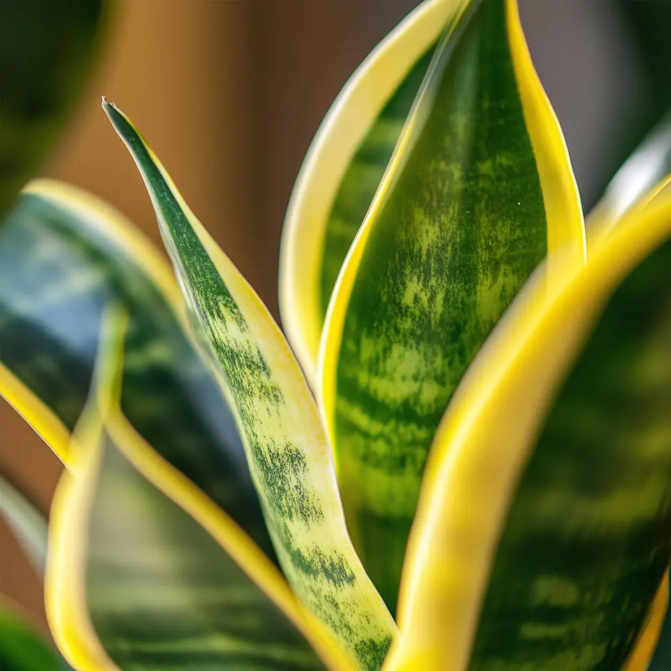 Vrouwentong - Set van 3 - Sansevieria 'Futura Superba' - Hoogte 35-40cm - ⌀12cm