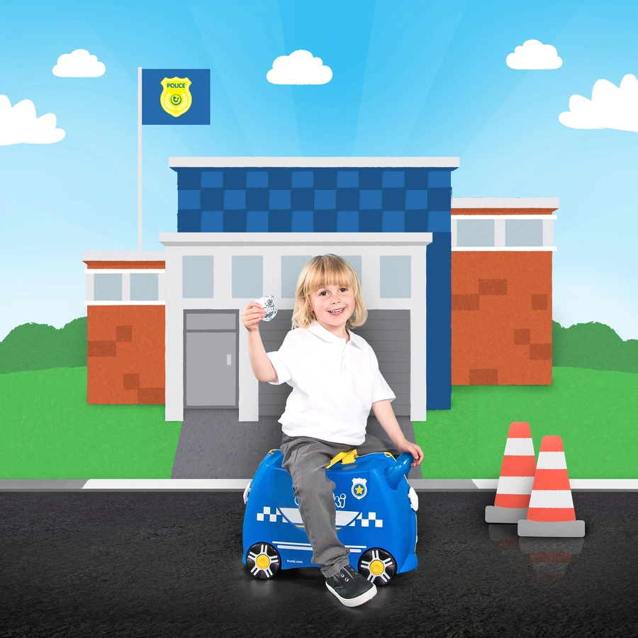 trunki Kinderkoffer - Polizeiauto Percy