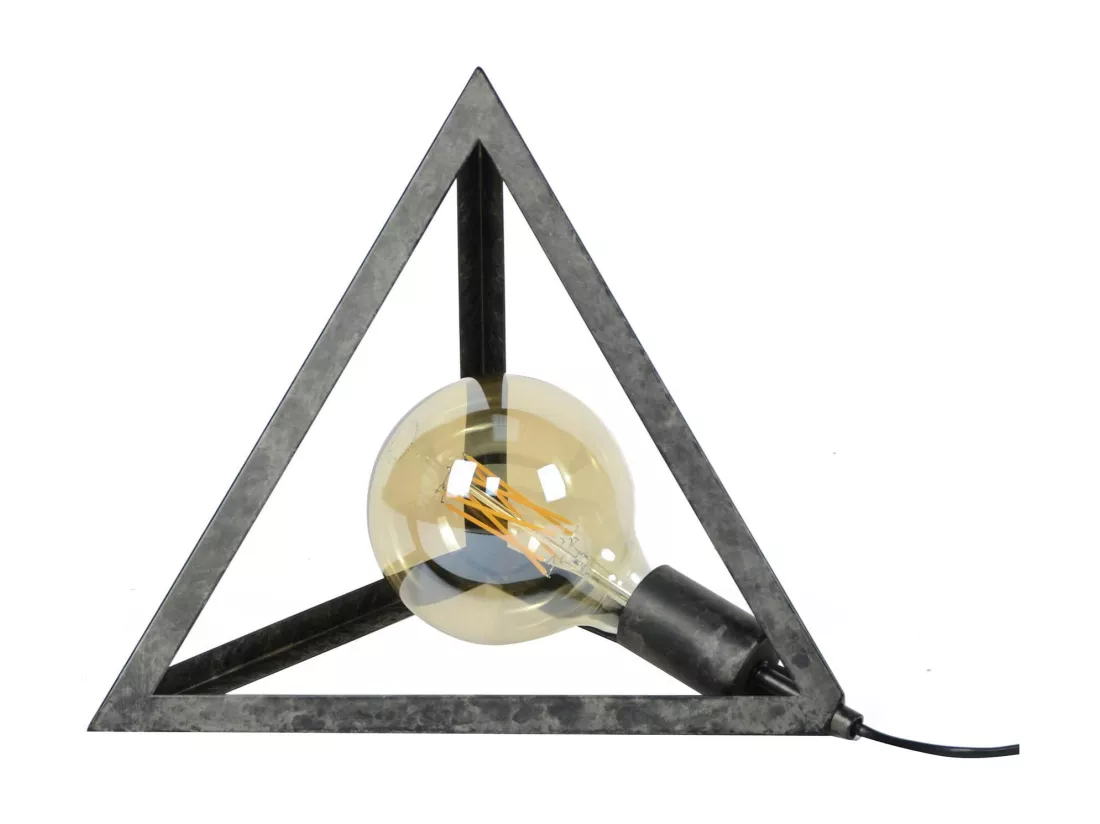 Lampe à poser industrielle forme pyramide RALF