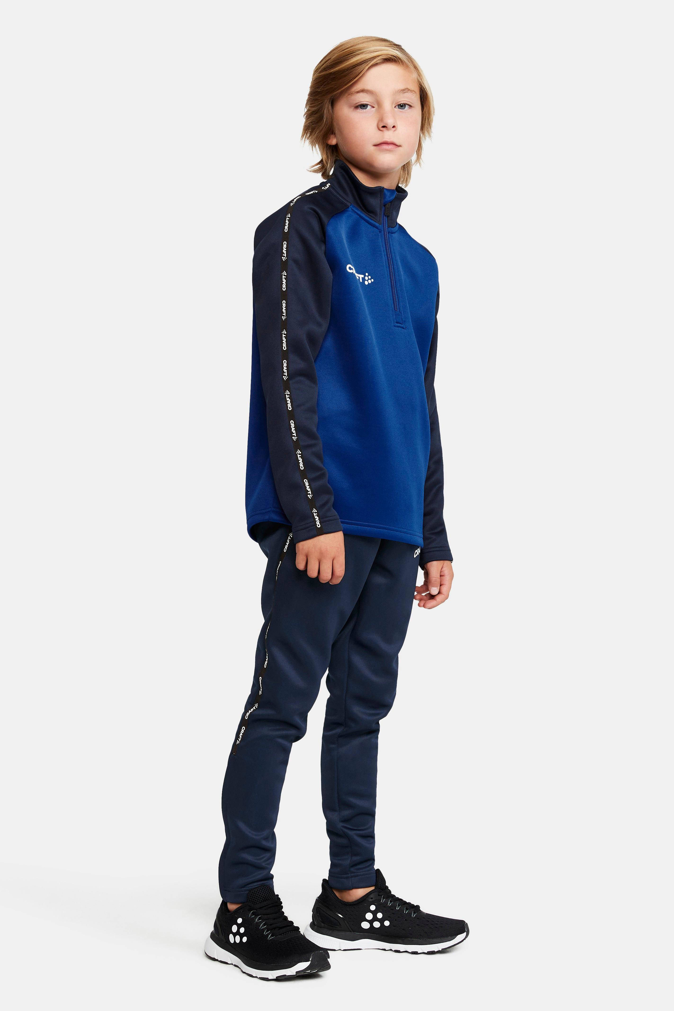 Craft junior voetbalshirt kobaltblauw/donkerblauw