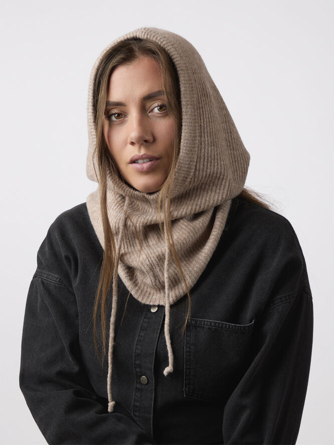 Neo Noir Madita Knit Balaclava Sand melange