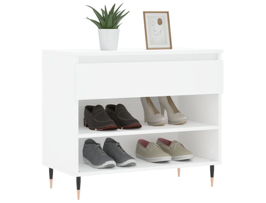 VIDAXL - Armoire à chaussures blanc 70x36x60 cm bois d'ingénierie