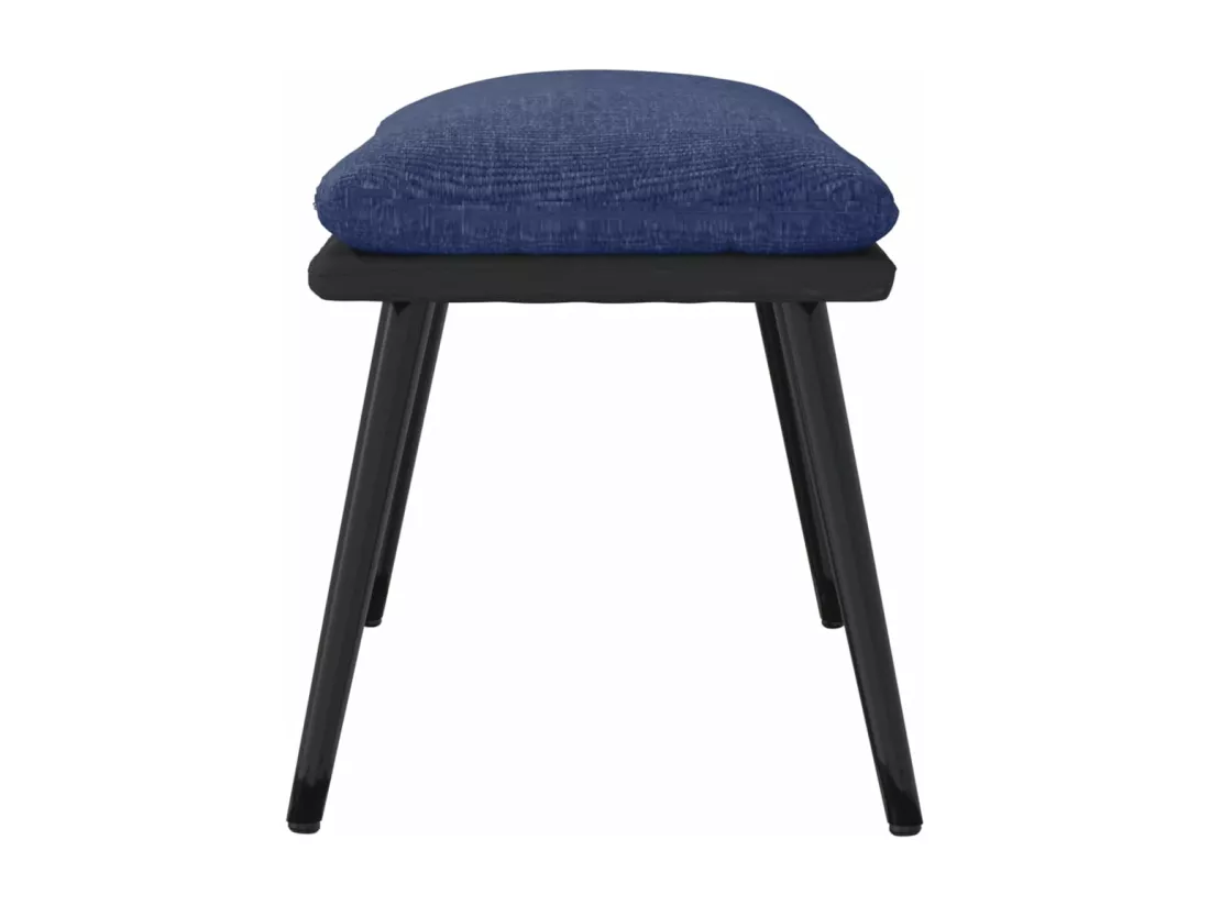 Repose-pied Bleu 45x29,5x35 cm Tissu et similicuir