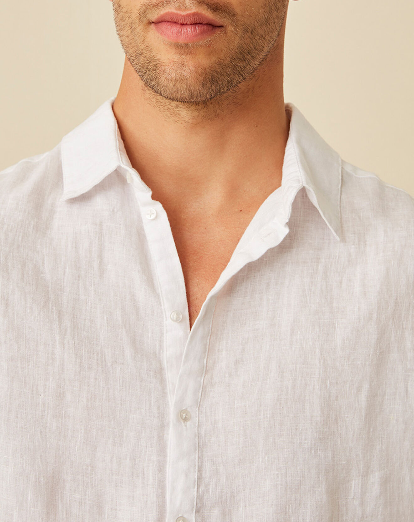 Harris Wilson Chemise 100% Lin Danish blanche
