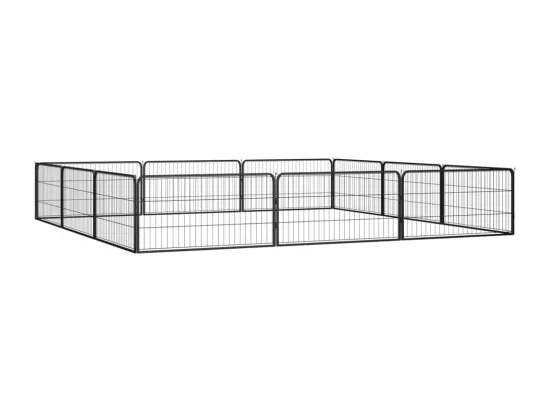 Parc pour chien 12 noire 400 x 200 x 50 cm 02_0043603