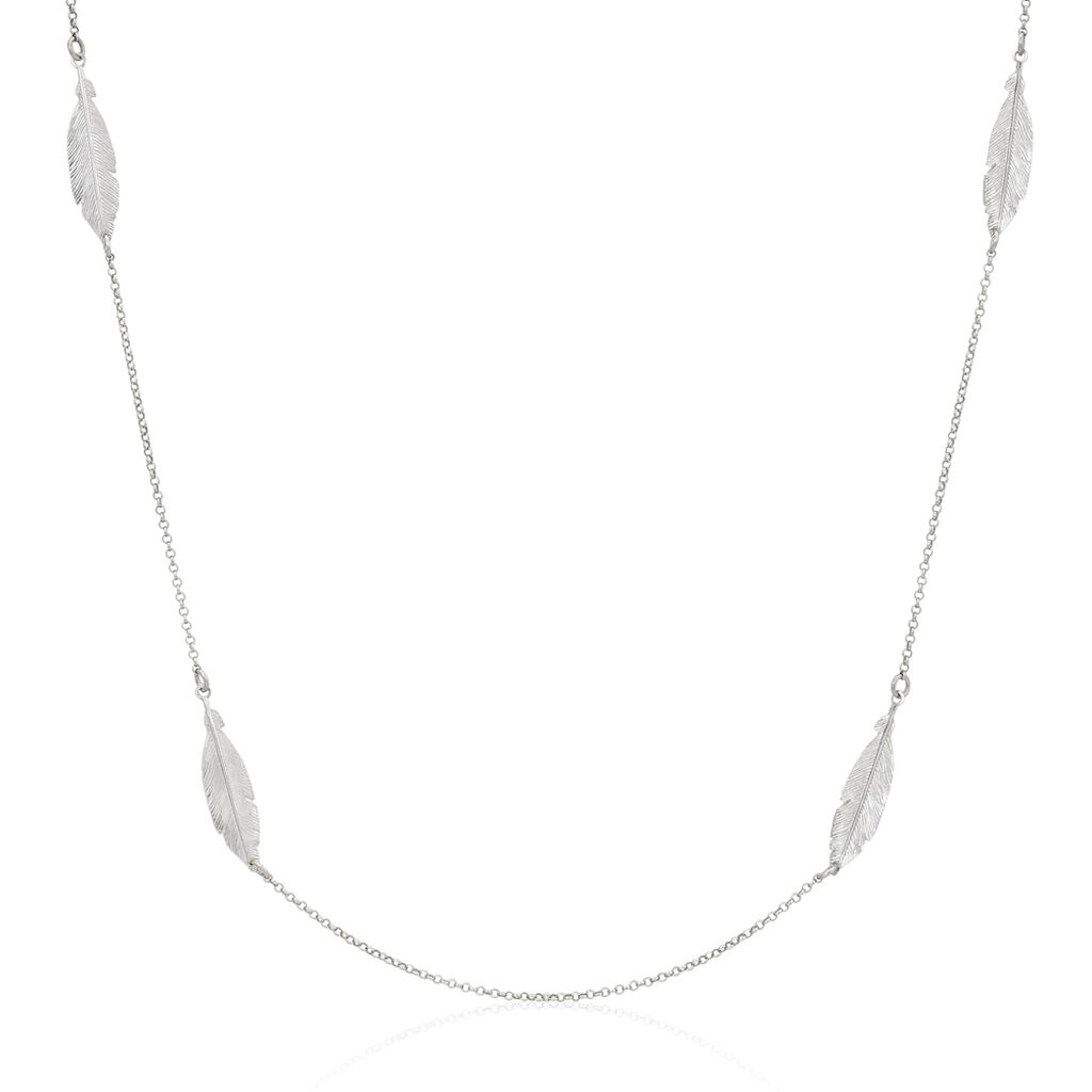 Collier Sautoir Euriell Argent Blanc