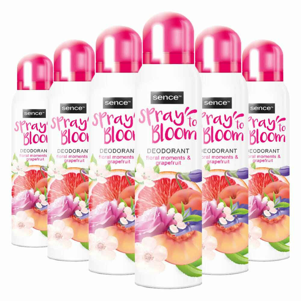 6x Sence Deodorant Floral & Grapefruit150 ml