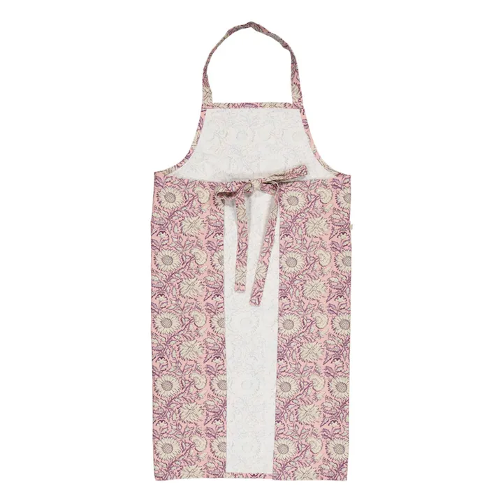Louise Misha Tablier Mado en coton bio | Rose