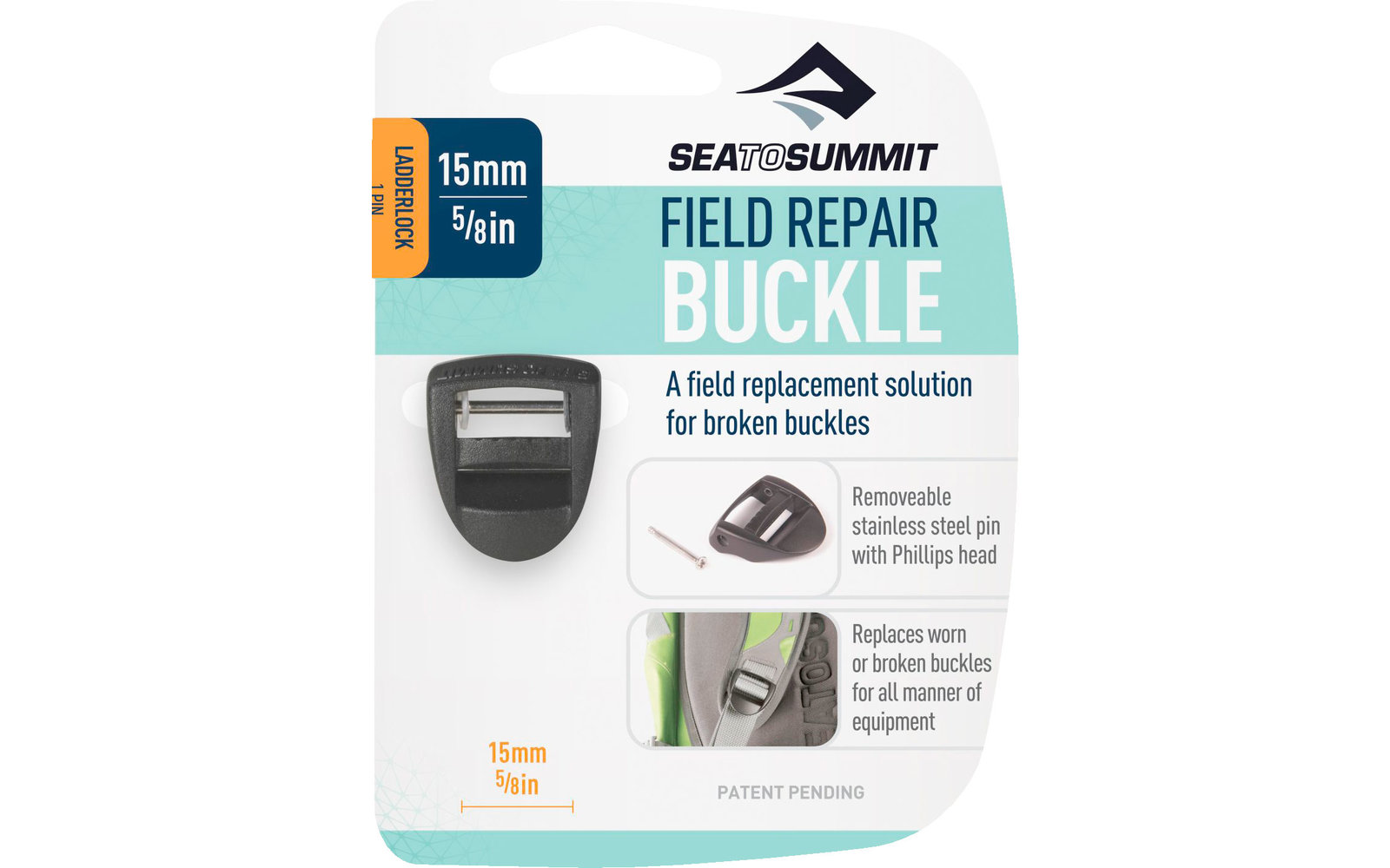 Sea to Summit Field Repair Buckle Ladderlock 15mm 1 Pin