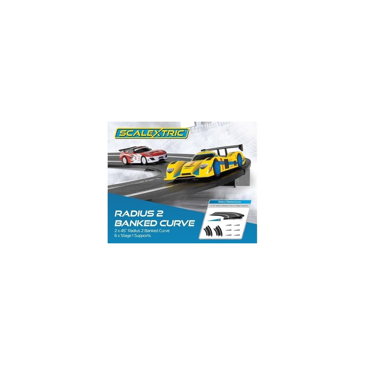 Scalextric 2st Rad 2 lutande kurva 45°