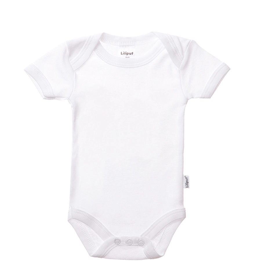 Liliput Kurzarmbody grau-weiss