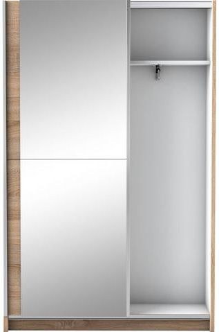 Licht-Eikenstructuur - Kastonderdeel - Zilverkleurige Grepen - Wit Binnendecor