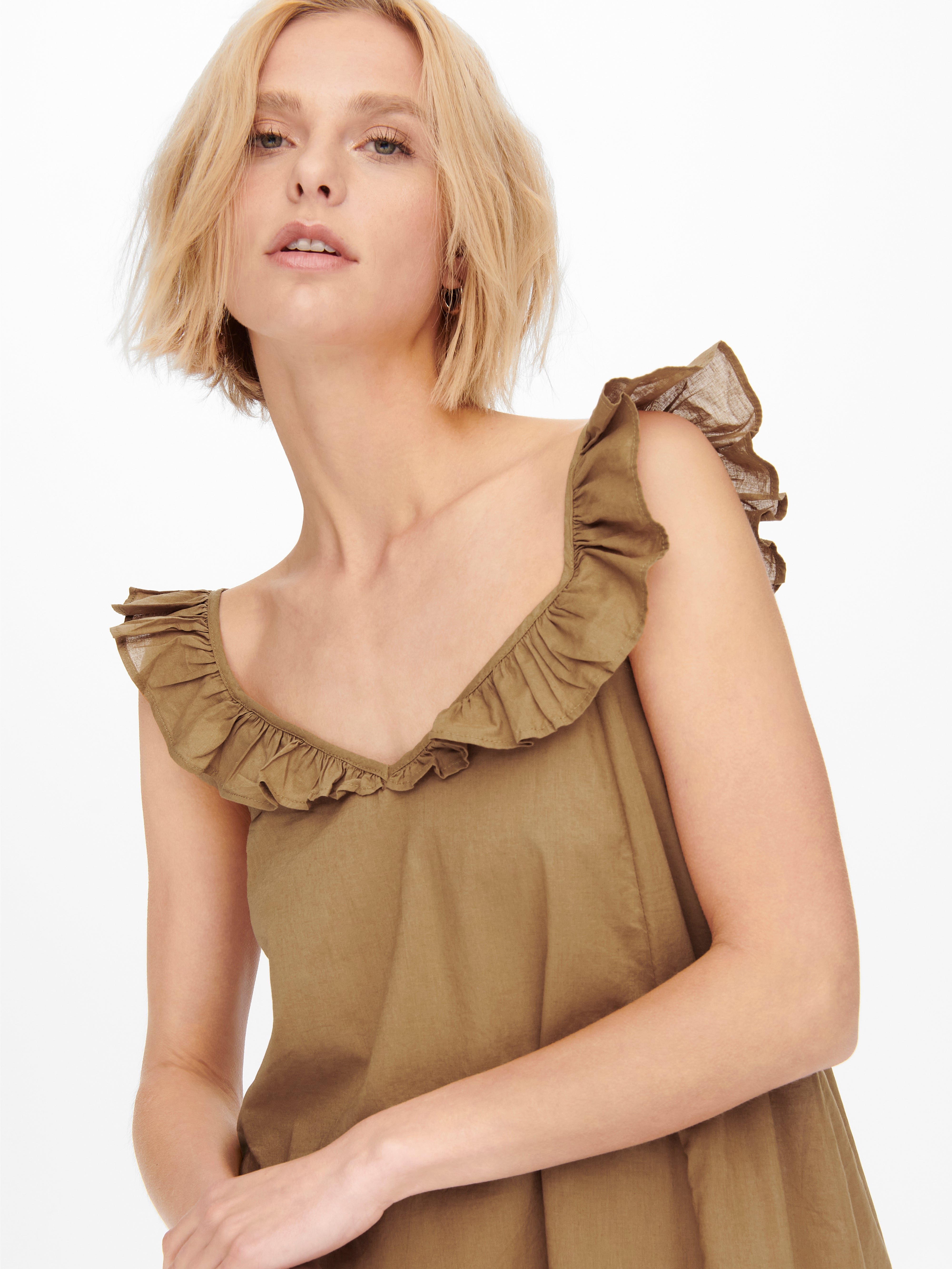 ONLALLIE Langes Kleid Toasted Coconut
