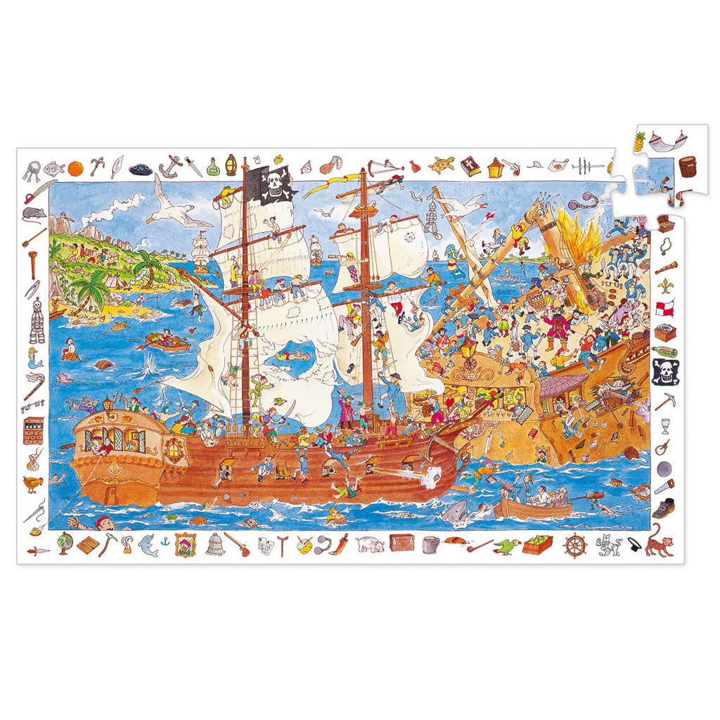 Puzzle Observation - Pirates - 100 Pièces