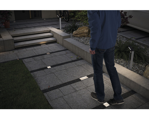 LED Sensor Solar Inbouw Grondspot IP67 0.7W 50 lm 3000K warm wit Aronwit HxBxD 36.5x100x100 mm