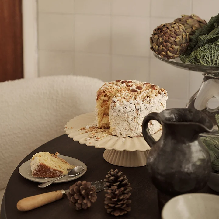 Ferm Living - Fountain Tortenplatte, off-white