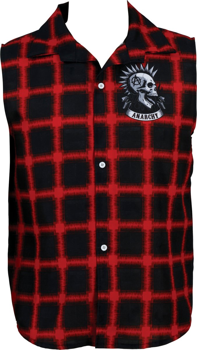Punk Vest Rood Zwart