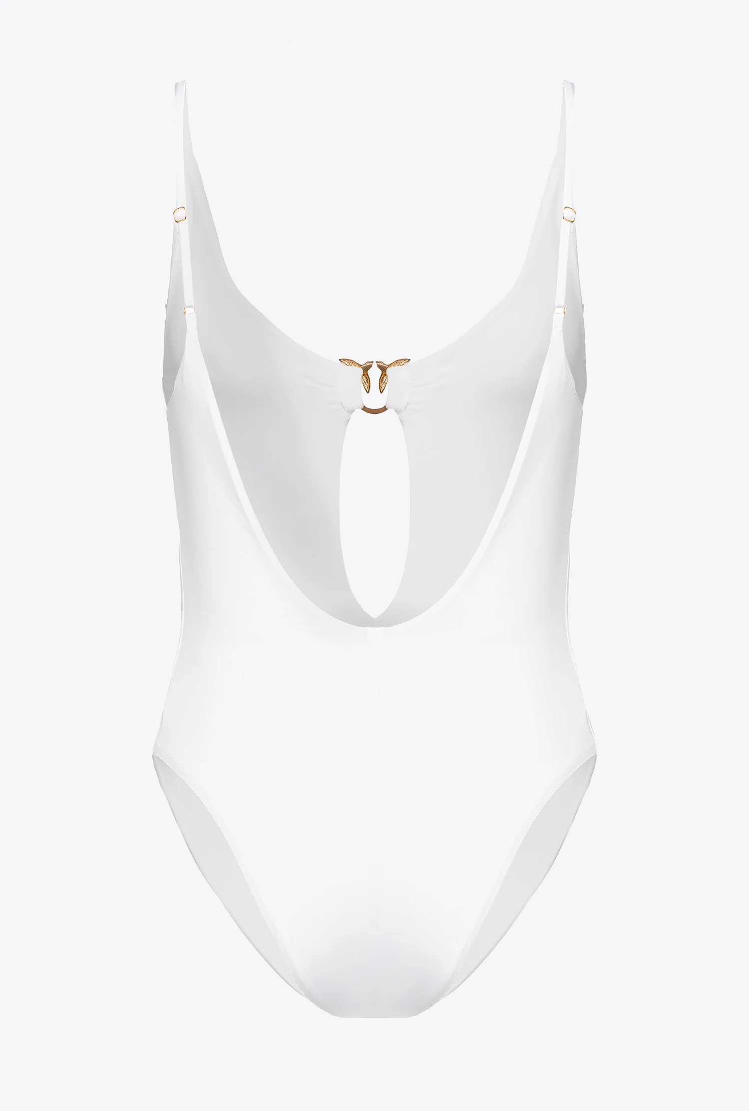 Maillot de bain une pièce à boucle love birds | Blanc