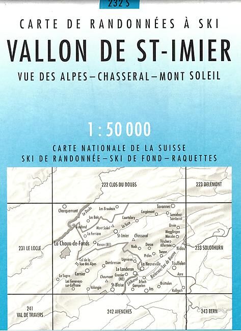 BUNDESAMT - 232S VALLON DE ST IMIER ECHELLE 1 50 000