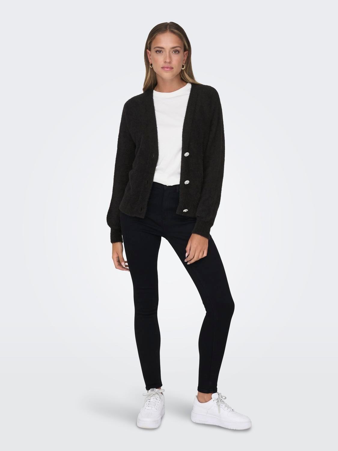 ONLELLA Strickjacke Black