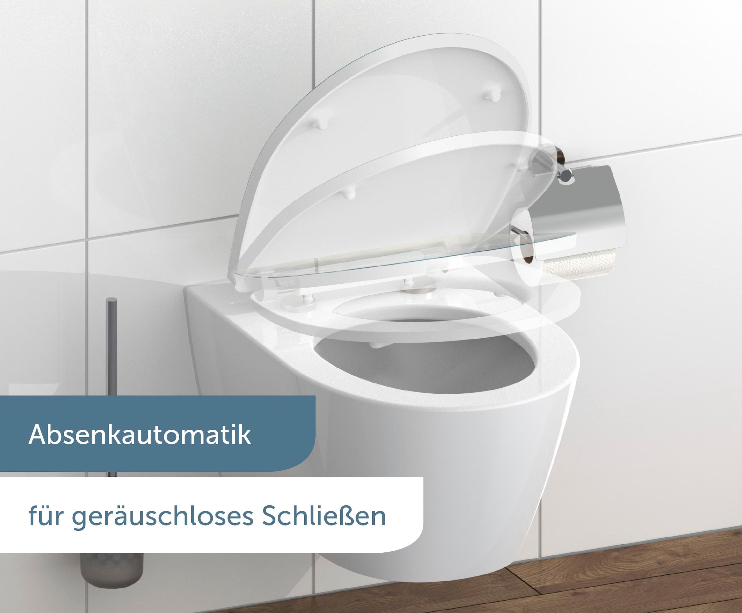 Schütte WC-Sitz »Magic Light« Duroplast, mit Absenkautomatik und Schnellverschluss, High Gloss