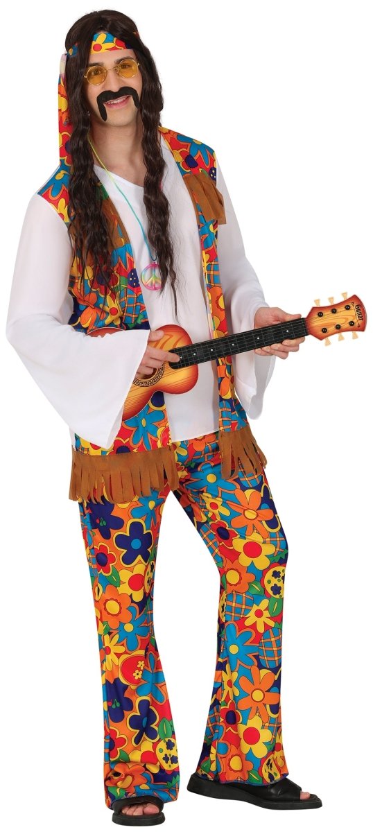Hippie 60S Kostuum Heren Bloemen 3 delig