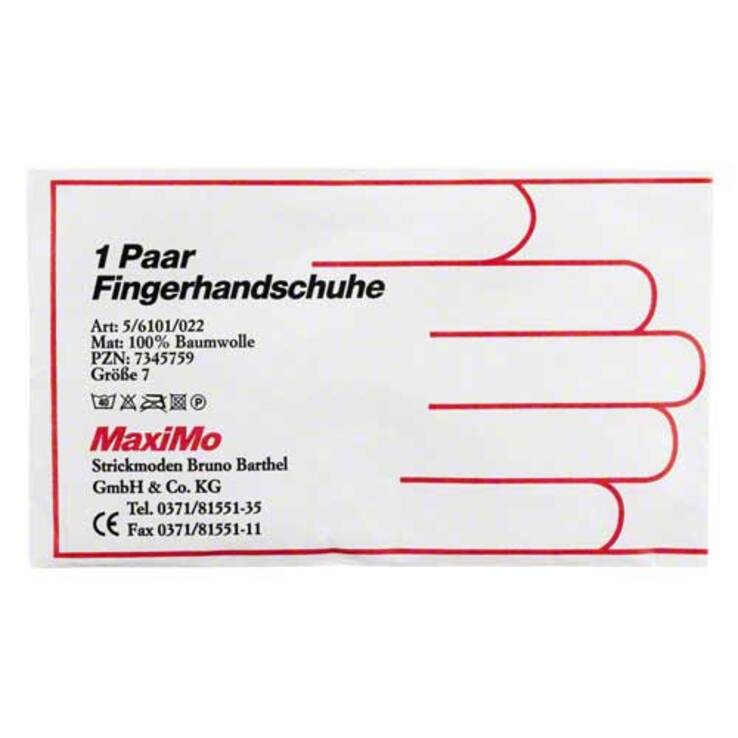 Handschuhe Strick Baumwolle Größe 7 dünn, 2 St
