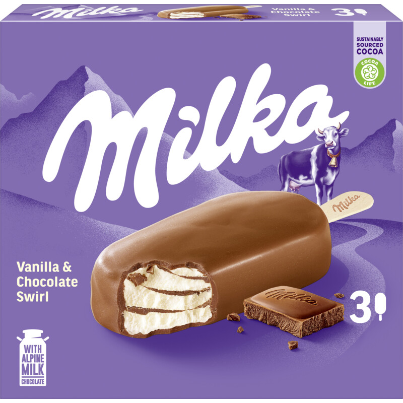 Milka Vanilla & chocolate swirl