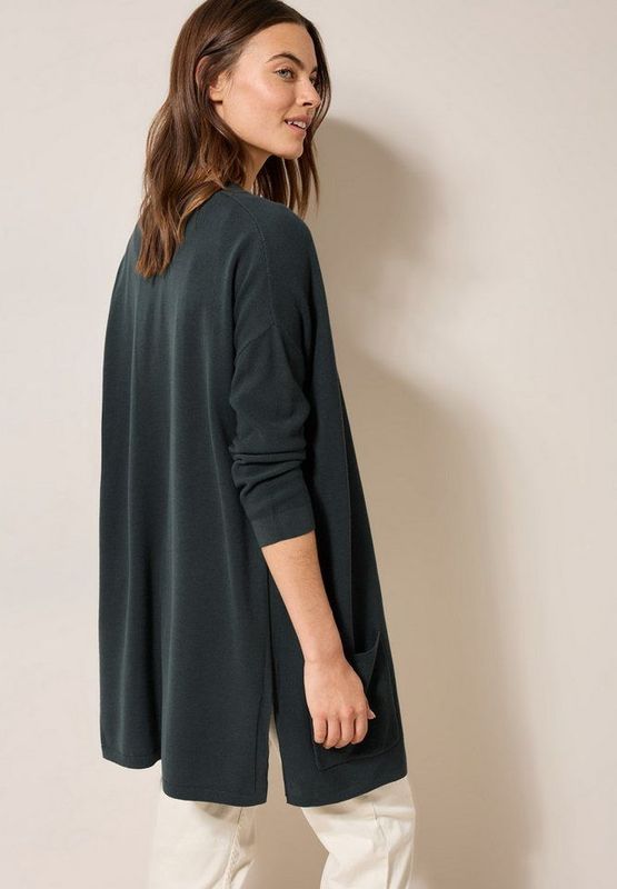 Cardigan - Open - Katoenmix - 3/4 Mouwen - Zijzakken