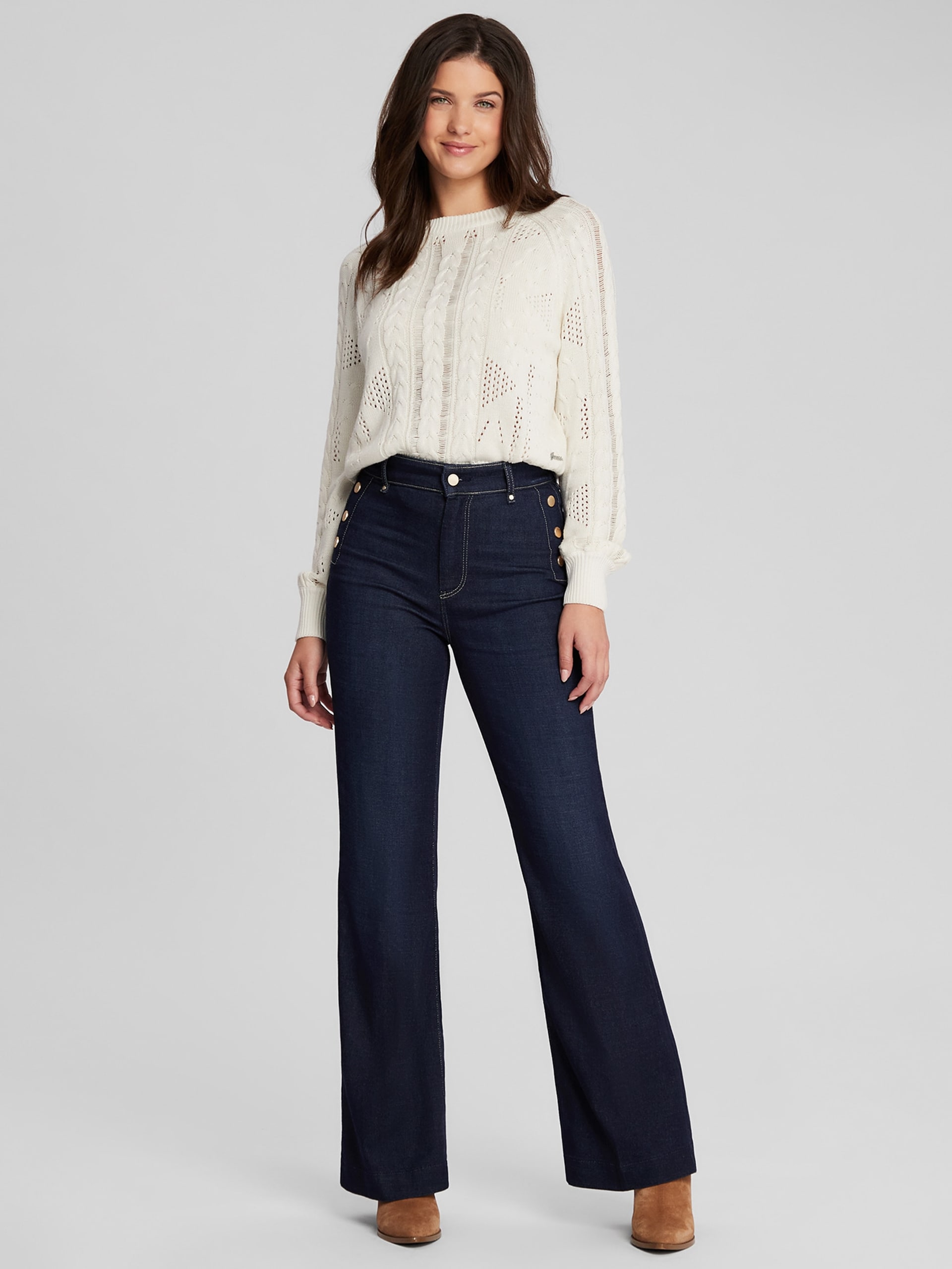 Calça jeans boca de sino Eco Faye Sailor