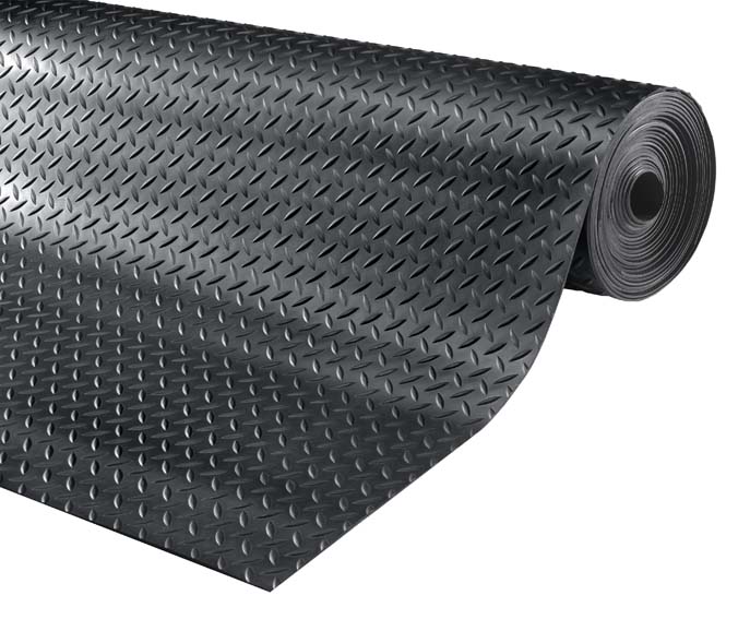 Tapis caoutchouc diamant 3 mm - largeur 160 cm (par mètre linéaire)