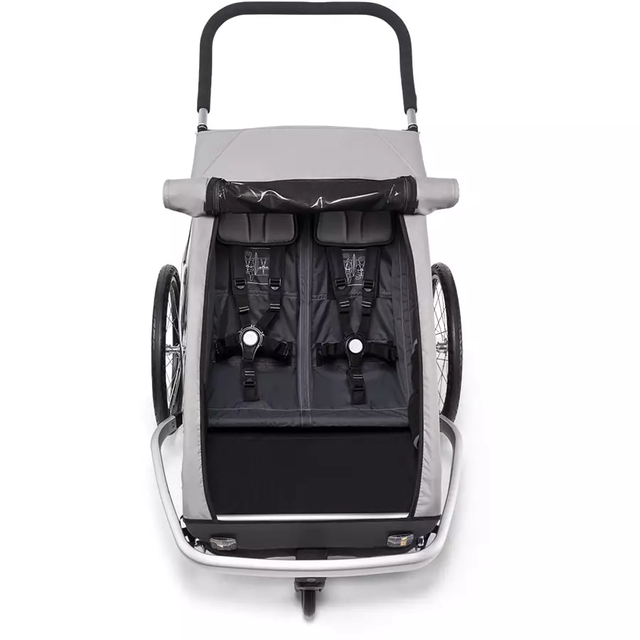 CROOZER Kinderfahrradanhänger Kid Keeke 2 Stone grey