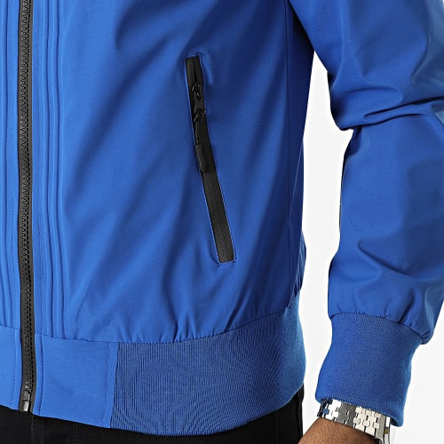 Veste Zippée A Capuche Bleu Roi