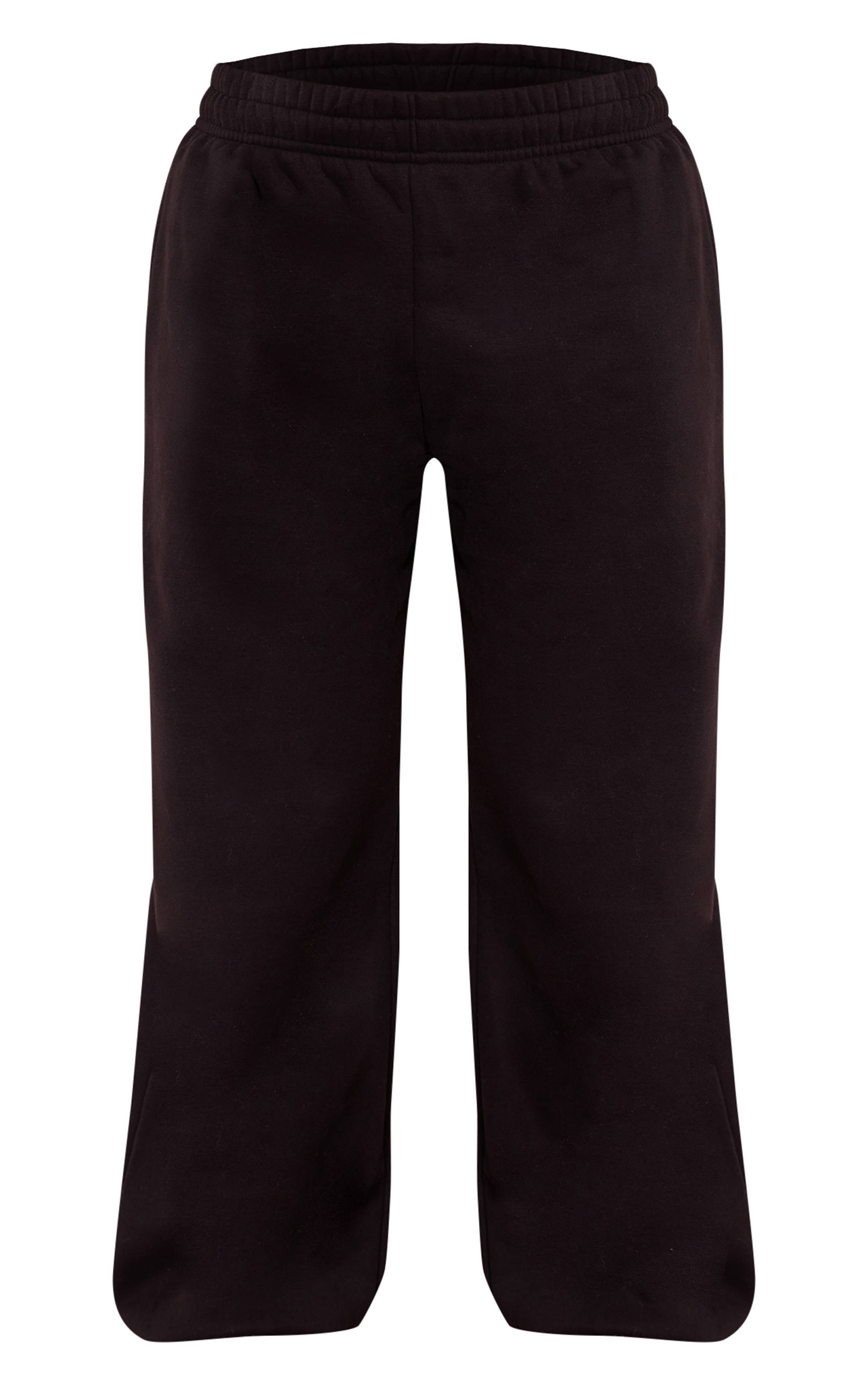 Noir Pantalon De Jogging À Revers Petite Taille