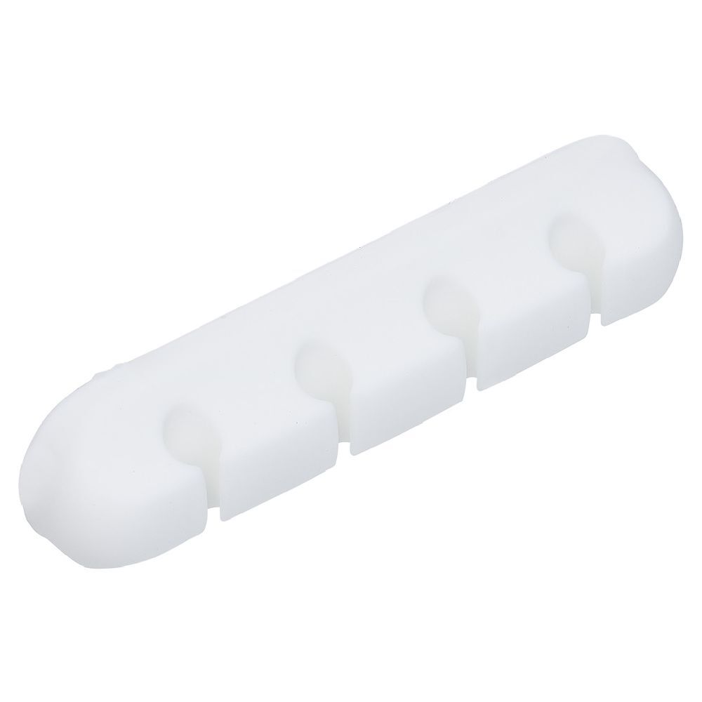 Attache câble adhésif 4 entrées noir ou blanc