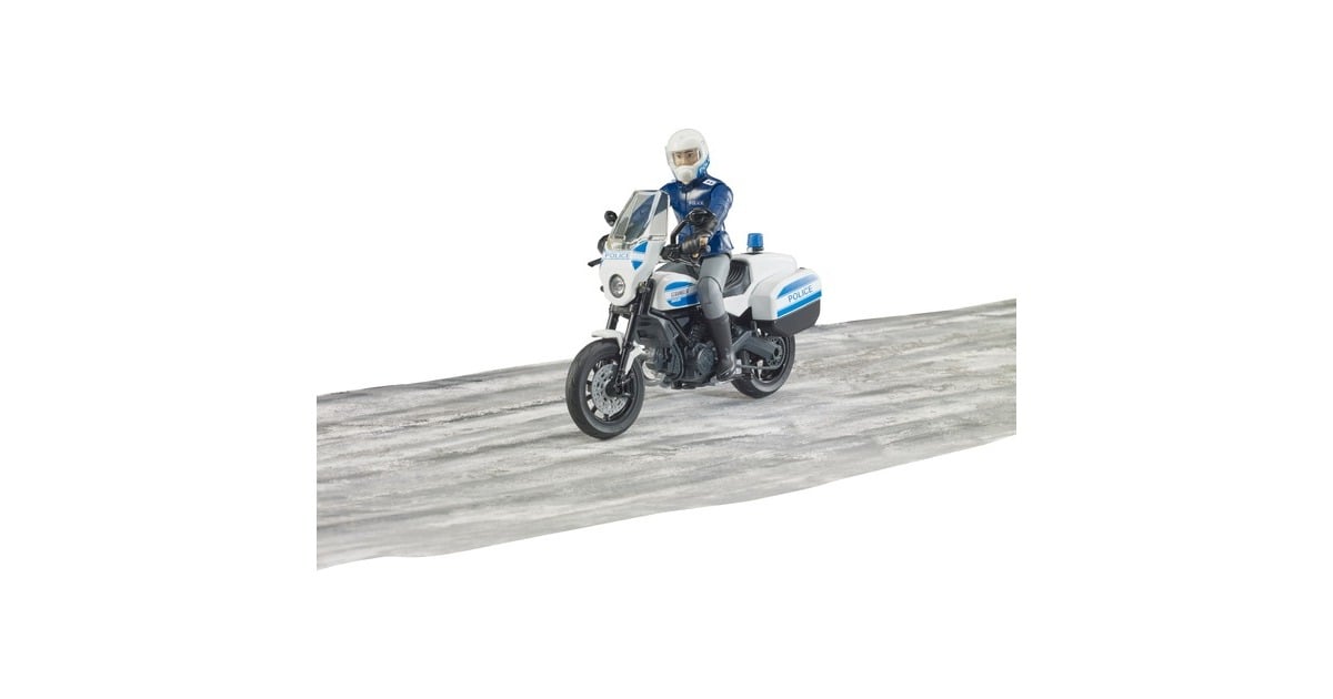 bruderbworld Scrambler Ducati Politiemotor Modelvoertuig  (62731)