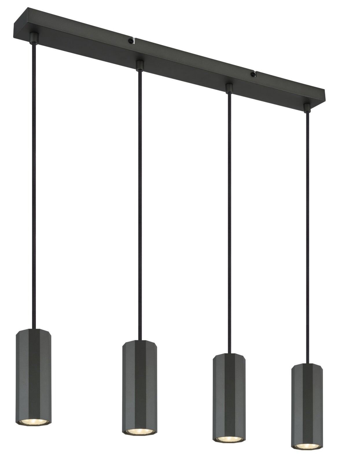 LED-Hängeleuchte - grau matt - 4-flammig