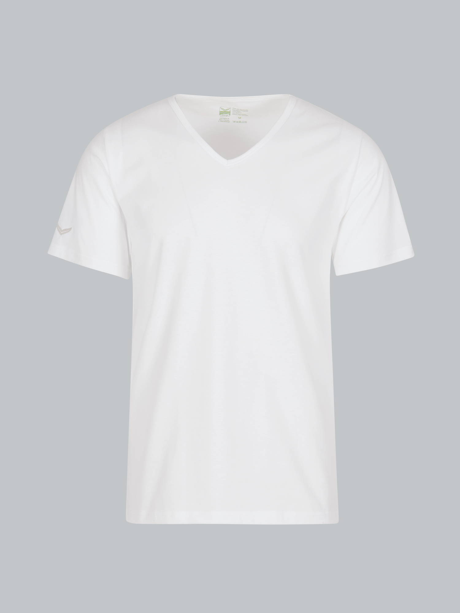 V-Shirt aus 100% Biobaumwolle Weiss-C2C